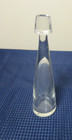 Vtg  Clear Glass Decanter Cylindrical Stopper 7 1 4 
