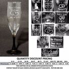 Set Of 2 Personalized Toasting Flutes - Laser Engraved Wedding Party Gifts Bride