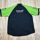 Monster Kawasaki Racing Team Fits Xl  Shirt Button Short Sleeve Motorcycle