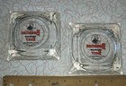 Pair Of Vintage  bavarian Premium Beer  Clear Glass Ashtrays    Pottsville  Pa 