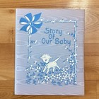 1970s Baby   s Keepsake Memory Book    story Of Our Baby    Blue 7x8 5    Vintage