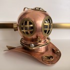 Vintage Copper   Brass Nautical Deep See Diving Helmet    unique   