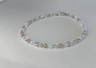 Crystal Anklet Made With Swarovski Crystal Elements Handmade 9 5   