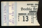 Vintage 1978 Doobie Brothers Ambrosia Concert Ticket Stub Birmingham Al