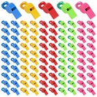 300 Pcs Loud Plastic Sport Whistles With Lanyard - Multicolor For Coaches  Refer