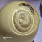 Fenton Candleglow Yellow Art Glass Apple Paperweight     Vintage 1980s