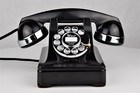 Vintage Antique Western Electric 302 Rotary Dial Telephone W  Chrome Trim Works 