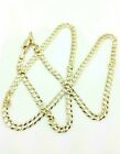 14k Solid Yellow Gold Cuban Chain Necklace  16  18  20  22  24  26  28  30 