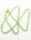 Men   Women 14k Solid Yellow Gold Cuban Link Necklace     Classic 20