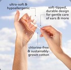 Ultra-soft Organic Cotton Swabs - Hypoallergenic   Eco-friendly 375 Count Pack