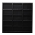 Concepts In Wood Triple Wide Wood Bookcase  15 Shelf  72 Espresso Transitional