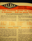 Calbar Paint   Varnish Co  1950 s Catalog Asbestos Caulk