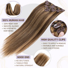 Clearance 100  Human Hair Extensions Clip In Real Remy Hair 8pcs Full Head Soft