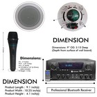 Home Theater System - 1000 W Bluetooth Home Amplifier   In-ceiling Speaker  Mic