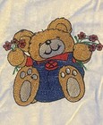 Vintage Handmade Embroidered Hanging Diaper Stacker Organizer 