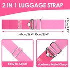  2-in-1 Travel Belt Luggage Strap 4 Pack Add A Bag Luggage Strap  Over Pink