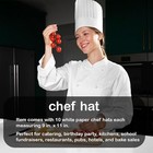 9  Tall Disposable White Paper Chef Hat Adjustable Toque Kitchen 10packs