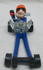 Original 1971 Mattel Hot Wheels Redline Blue Farbs Hy Gear Dragster W goggles