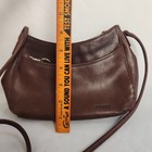 Fossil Small Solid Brown Pebbled Leather Purse Handbag Key Zipper Pull