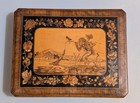 Antique 19th Century Italian Sorrento Ware Marquetry Gamed Compendium Box Fine