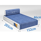 203x152x46cm King Inflatable Air Bed Mattress With Built-in Pump Backrests