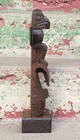 Vintage Northwest Coast Hand Carved Wood  Totem Pole 13 5  Signed
