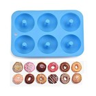 3 Pcs Silicone Donut Molds 6 Cavity Donut Baking Pans For Homemade Baked Cake