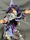 2002 Long Arch Magical Wizard Statue With Crystal Ball