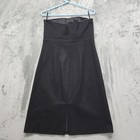 Vintage Y2k Banana Republic Strapless Cocktail Dress Size 8 Black Stretch Party