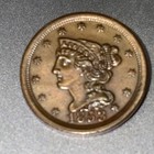 1853 Braided Hair Half Cent  8119