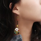 China Agate alloy conch Flower Tibetan Style Exquisite Fashion Earbob Earrings