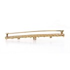 Yellow Gold Diamond   Pearl Art Deco Bar Brooch 14k Mine Ct Vintage Filigree Pin
