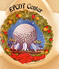 Vintage 1982 Epcot Center Walt Disney World Glass Christmas Ornament In Box Rare