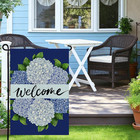 Spring Summer Garden Flag 12x18 Inch Double Sided  Hydrangea Floral Welcome Flag