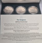 1994 U s  Veterans 3-coin Proof Set Box Ogp   Coa   3 Silver Dollars 