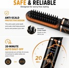 Beard Straightener Brush For Men - Cordless Heated Beard Straightening Comb