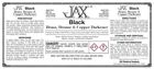 Jax Black Darkener Patina For Brass  Bronze  Copper - 16 Oz 