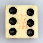 Antique Bone Dice 15 32  Colonial Era King George Rex Tax Paid Red Crown Gr Mark