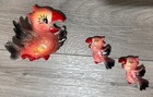 Vtg Hand Painted Set Of 3 Plaster Birds Wall Hanging Decor  s1 
