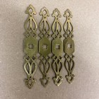 Lot Of 4 Vintage Escutcheons Solid Brass Plate Clock Door Cabinets Hardware