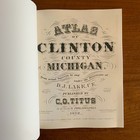 1873 Atlas Of Clinton County  Michigan   Plat Book Map Facsimile