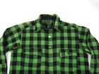 Vtg 1930s 40s Town   Coutnry Wool Shirt Work Wear Plaid Green Black 30s Rare 