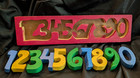 Vintage Unique Colorful Numbers Wooden Puzzle 11 Pcs- 15 X 4 1 2