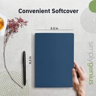 A5 Dotted Notebooks - Notebook With Grid Design  92 Pages  navy  6 Pack 