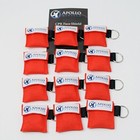 12 Pack - Key Ring Cpr Mask - Emergency Face Shield With One-way Valve