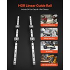 Uimoso Linear Rail Kit Hgr20 2pcs 1000 Mm  39 4 In  Guide Rails With 4 Blocks