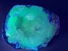Sw   Lw Uv Fluorescent Trancas Geode Half - Agate  Quartz   Calcite Crystals
