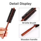 Boar Bristle Hair Brush  2 Pack Small Round Hair Brush Portable Travel Styling 