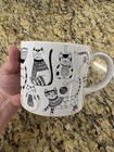 Now Designs Ceramic Cat Illustration Large Mug Dishwasher Microwave Safe