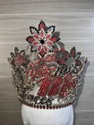 Supreme Me Flowers Iridescent Rhinestone 3d Tiara Crown Queen Fashion Show Faces
